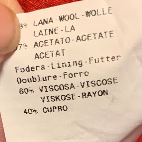 Armani Collectioni jacket, EUC, lined, body con Italian Sz 50, red, authentic - Picture 11 of 16